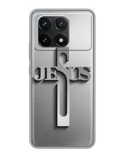 Чохол для Xiaomi POCO F6 Pro з картинкою «Металевий хрест Jesus» Чохол для Xiaomi POCO F6 Pro з картинкою «Металевий хрест Jesus»