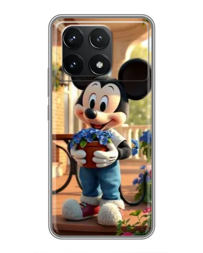 Чехол для Xiaomi POCO F6 Pro с картинкой «Микки садовод»