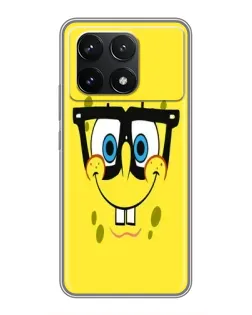 Чохол для Xiaomi POCO F6 Pro з картинкою «Мінімалістичний Спанч Боб»