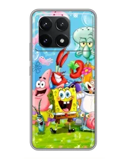 Чохол для Xiaomi POCO F6 Pro з картинкою «Губка Боб та друзі»