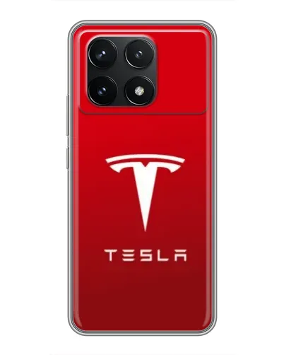 Чехол для Xiaomi POCO F6 Pro с картинкой «Tesla Red Classic»
