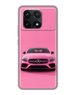 Чохол для Xiaomi POCO F6 Pro з картинкою «Рожевий Mercedes AMG»