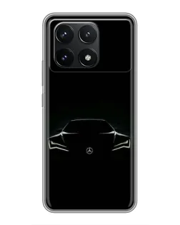 Чохол для Xiaomi POCO F6 Pro з картинкою «Mercedes — силует авто»