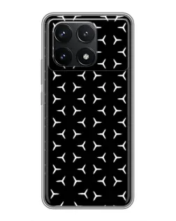 Чохол для Xiaomi POCO F6 Pro з картинкою «Mercedes паттерн зірок»