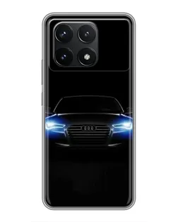 Чехол для Xiaomi POCO F6 Pro с картинкой «Audi в неоне»