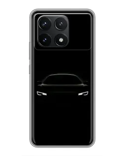 Чехол для Xiaomi POCO F6 Pro с картинкой «Взгляд Audi в темноте»