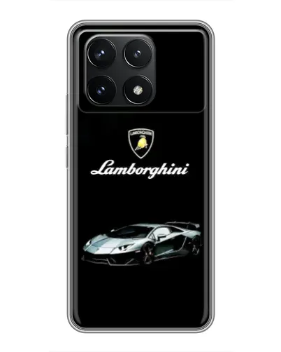 Чехол для Xiaomi POCO F6 Pro с картинкой «Логотип Lamborghini классика»