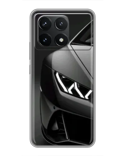 Чехол для Xiaomi POCO F6 Pro с картинкой «Lamborghini фары детализация»
