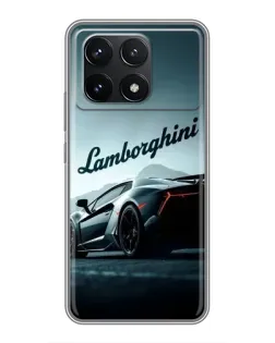 Чехол для Xiaomi POCO F6 Pro с картинкой «Классическая надпись Lamborghini»