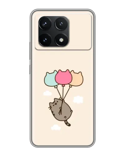Чехол для Xiaomi POCO F6 Pro с картинкой «Пушин на шариках» Чехол для Xiaomi POCO F6 Pro с картинкой «Пушин на шариках»