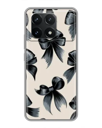 Чехол для Xiaomi POCO F6 Pro с картинкой «Банты Coquette»