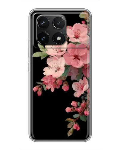 Чехол для Xiaomi POCO F6 Pro с картинкой «Розовая ветка сакуры»