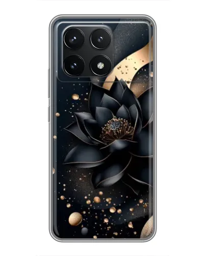 Чехол для Xiaomi POCO F6 Pro с картинкой «Черный лотос»