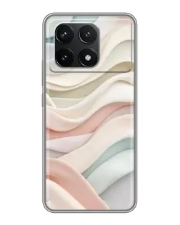 Чехол для Xiaomi POCO F6 Pro с картинкой «Пастельные нежные волны»
