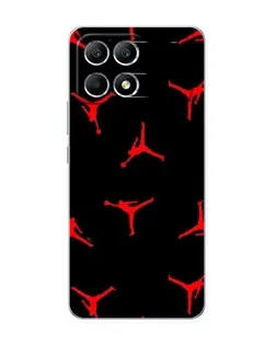 Чехол для Xiaomi POCO F6 с картинкой «Jordan Red Pattern»