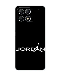 Чехол для Xiaomi POCO F6 с картинкой «Jordan White Logo»