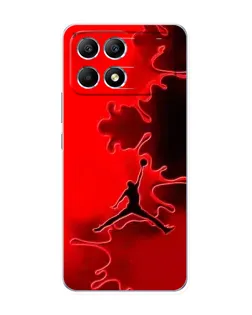 Чехол для Xiaomi POCO F6 с картинкой «Jordan Red Smoke»