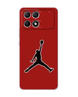 Чехол для Xiaomi POCO F6 с картинкой «Jordan Red Back»