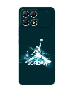 Чехол для Xiaomi POCO F6 с картинкой «Jordan Blue Fire»