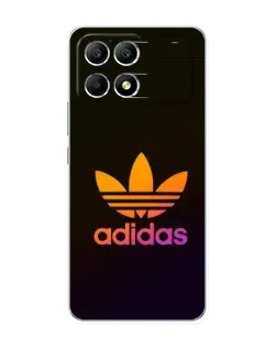 Чехол для Xiaomi POCO F6 с картинкой «Градиент Adidas»