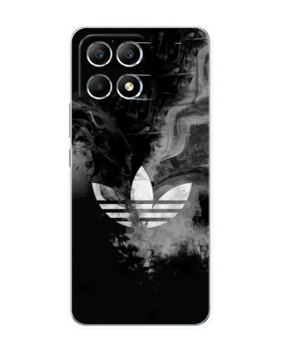 Чехол для Xiaomi POCO F6 с картинкой «Абстрактный дым Adidas»