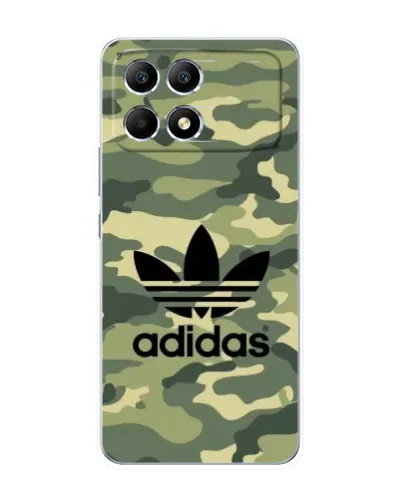 Чехол для Xiaomi POCO F6 с картинкой «Милитари стиль Adidas»