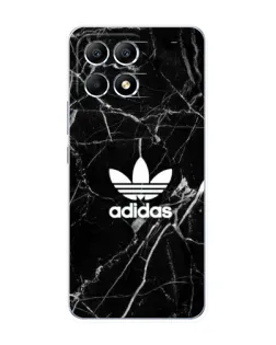 Чехол для Xiaomi POCO F6 с картинкой «Белый мрамор Adidas»