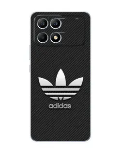 Чехол для Xiaomi POCO F6 с картинкой «Adidas Карбоновая текстура»