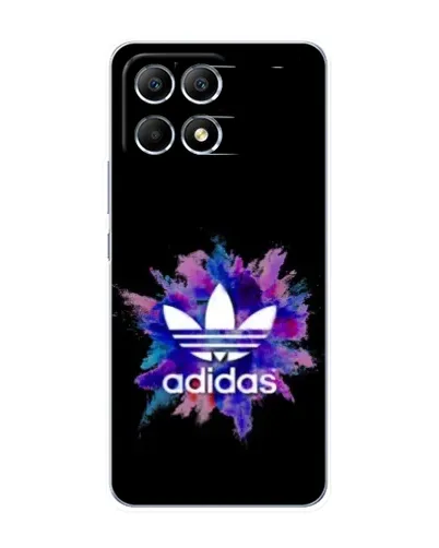 Чехол для Xiaomi POCO F6 с картинкой «Взрыв красок Adidas»
