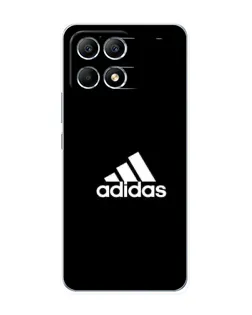 Чехол для Xiaomi POCO F6 с картинкой «Черная классика Adidas»