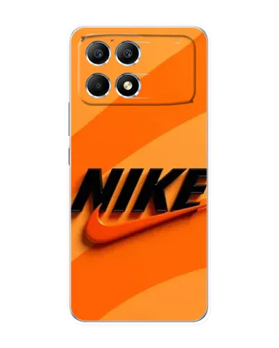 Чехол для Xiaomi POCO F6 с картинкой «Оранжевый драйв Nike»
