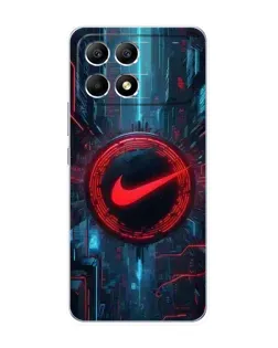 Чехол для Xiaomi POCO F6 с картинкой «Техногенный стиль Nike»