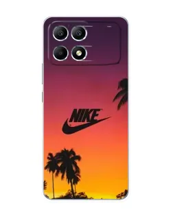Чехол для Xiaomi POCO F6 с картинкой «Nike на закате солнца»