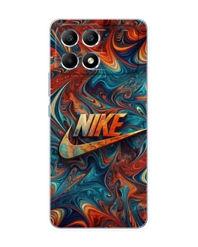 Чехол для Xiaomi POCO F6 с картинкой «Nike в абстракции»
