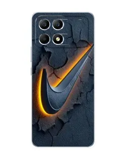 Чехол для Xiaomi POCO F6 с картинкой «Объемный логотип Найк»