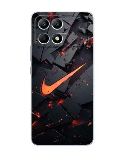 Чехол для Xiaomi POCO F6 с картинкой «Nike — эффект разломов»