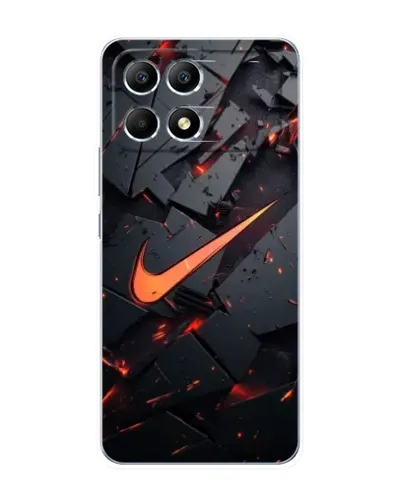 Чехол для Xiaomi POCO F6 с картинкой «Nike — эффект разломов»