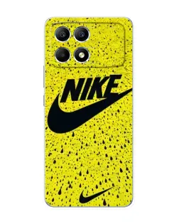 Чехол для Xiaomi POCO F6 с картинкой «Желтый текстурный Nike»