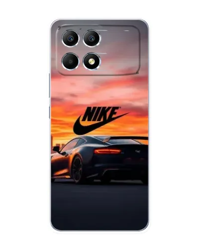 Чехол для Xiaomi POCO F6 с картинкой «Nike и суперкар»