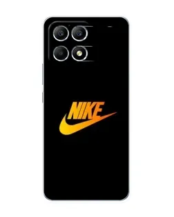 Чехол для Xiaomi POCO F6 с картинкой «Золотой логотип Nike»