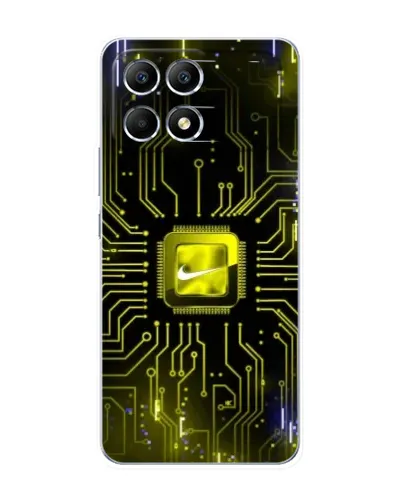 Чехол для Xiaomi POCO F6 с картинкой «Nike — золотая искра»