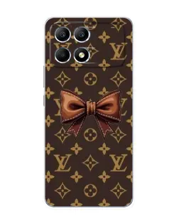 Чехол для Xiaomi POCO F6 с картинкой «LV с бантом»