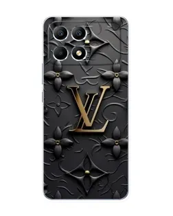 Чехол для Xiaomi POCO F6 с картинкой «Кожаная текстура LV»