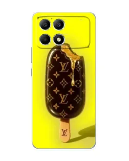 Чехол для Xiaomi POCO F6 с картинкой «Мороженое от LV»