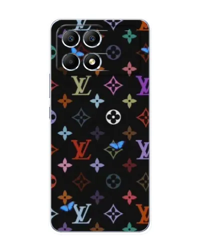 Чехол для Xiaomi POCO F6 с картинкой «Цветная монограмма LV» Чехол для Xiaomi POCO F6 с картинкой «Цветная монограмма LV»