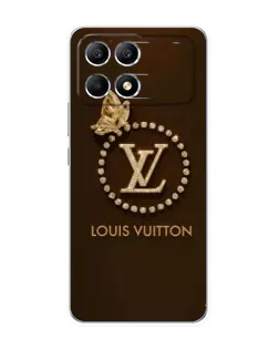Чехол для Xiaomi POCO F6 с картинкой «LV — золотая печать»