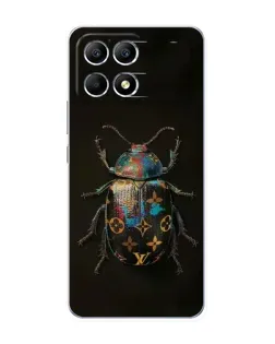 Чехол для Xiaomi POCO F6 с картинкой «LV — мраморный принт»
