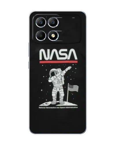 Чехол для Xiaomi POCO F6 с картинкой «NASA — шагаем по Луне» Чехол для Xiaomi POCO F6 с картинкой «NASA — шагаем по Луне»