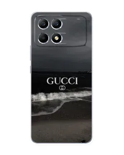 Чехол для Xiaomi POCO F6 с картинкой «Gucci — морской прибой»