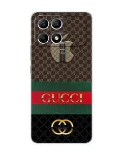 Чехол для Xiaomi POCO F6 с картинкой «Gucci — брендированный десерт»